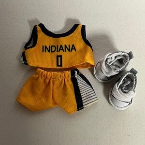 Indiana Pacers 0 Jersey Sneakers 3 Piece Outfit For Labubu Basketball Yellow